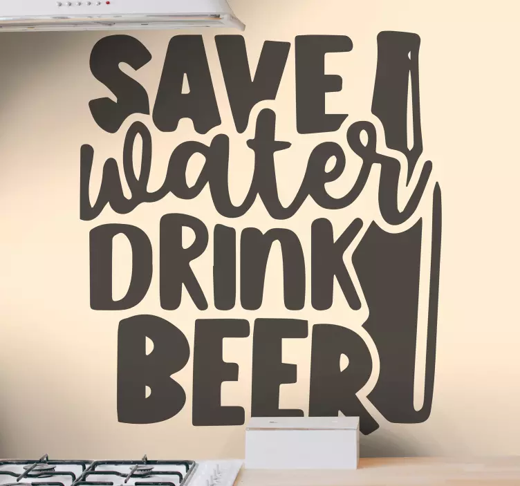 Cuisine wall sticker save our beverages - TenStickers