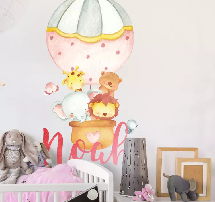 Custom balloon adventure wall stickers for kid - TenStickers