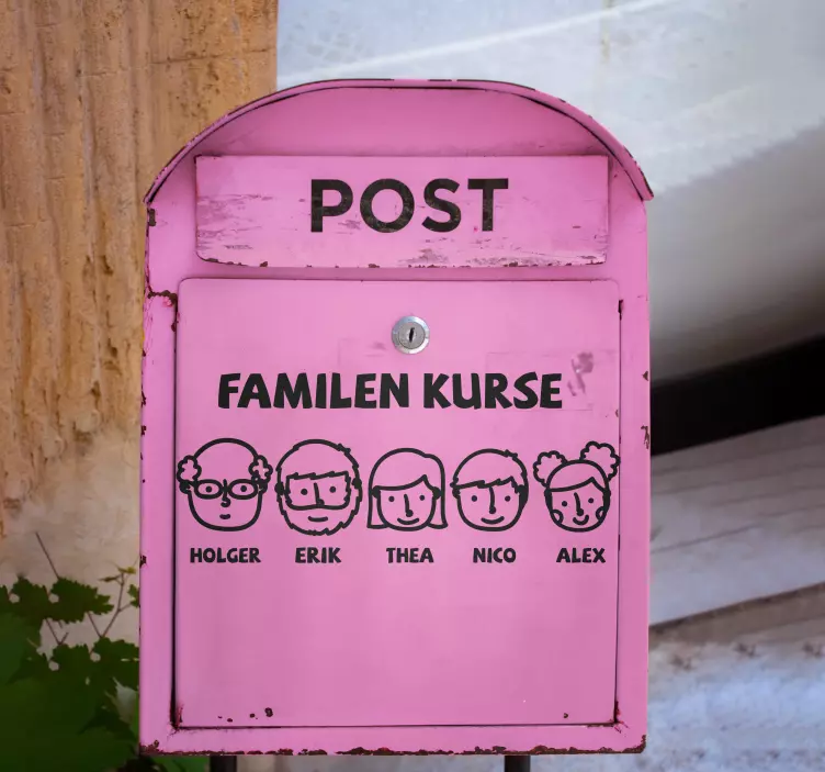 Custom Family Mailbox object sticker - TenStickers
