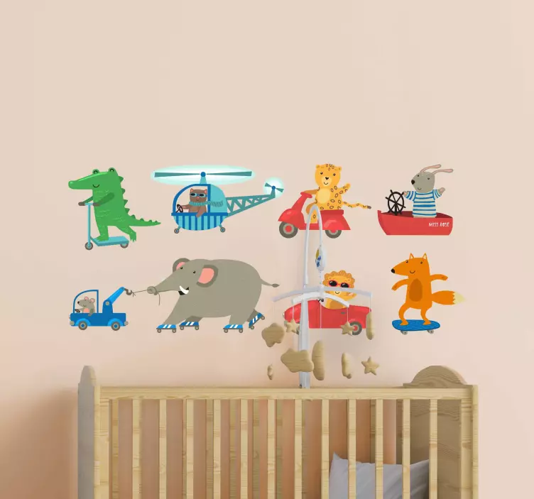Animals toy transport set Children's  sticker - TenStickers