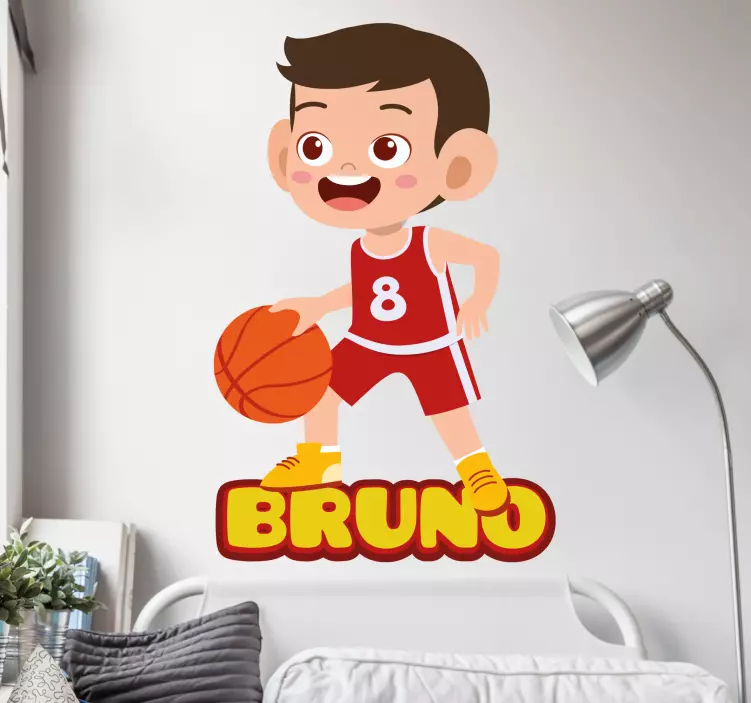 Cute Basketball Player wall stickers for kid - TenStickers