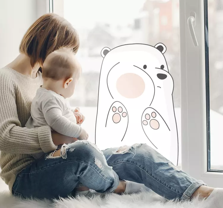 Cute Polar Bear wall sticker - TenStickers