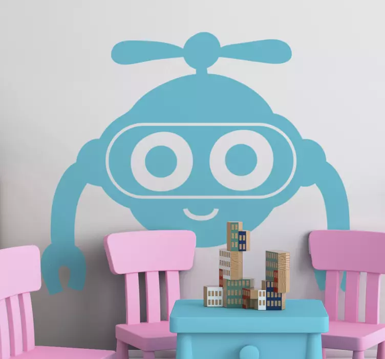Cute Robot Face Kids toy sticker - TenStickers