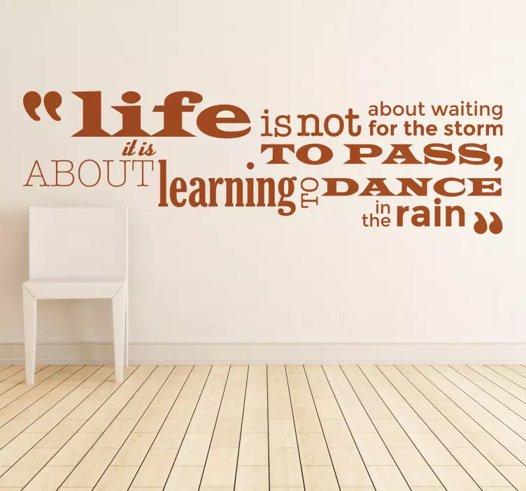 Dance In The Rain Wall Sticker - TenStickers