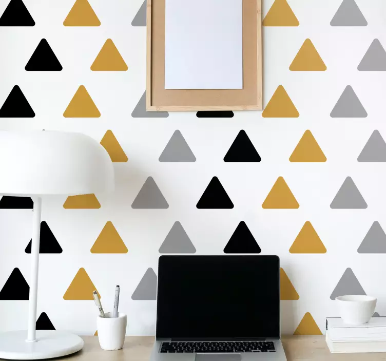 Decoration wall sticker modern triangle patterns - TenStickers