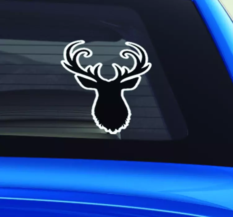 Deer silhouette Vehicle Sticker - TenStickers