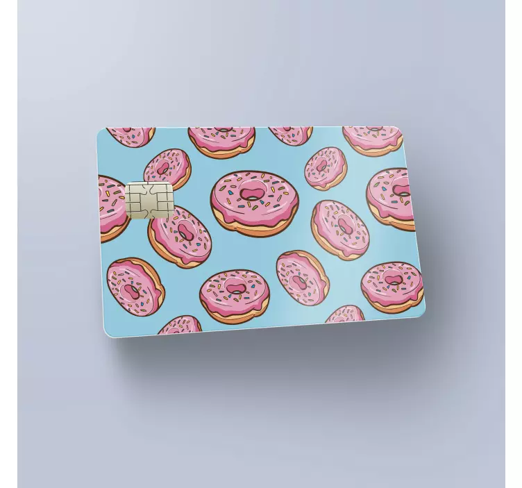 Delicious donuts food theme credit card sticker - TenStickers