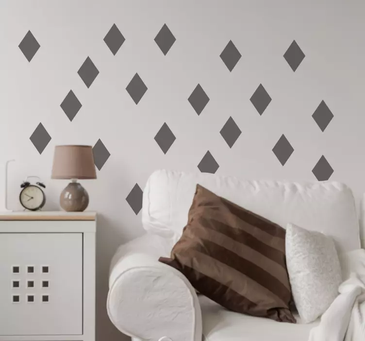 Diamond Shaped Wall Stickers - TenStickers