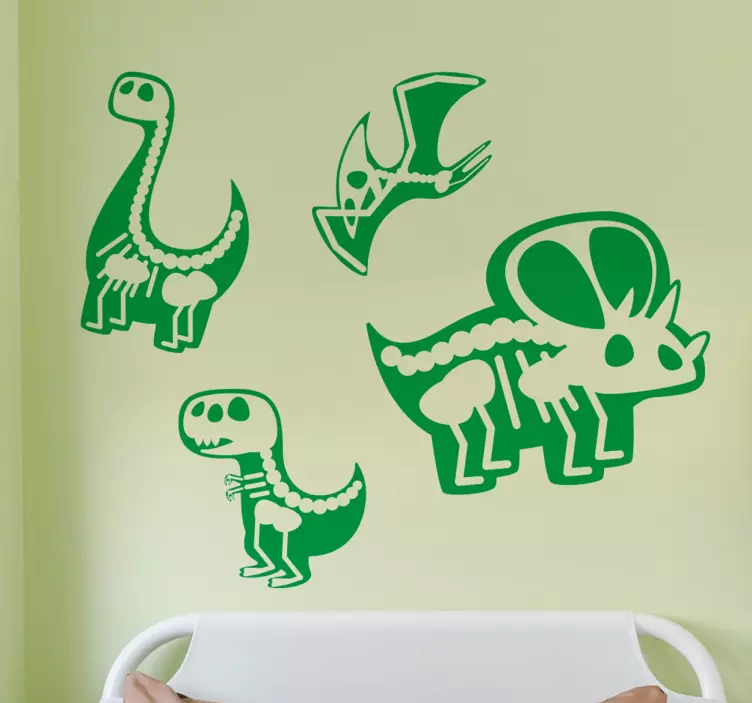 Dinosaurs x-ray wall sticker - TenStickers