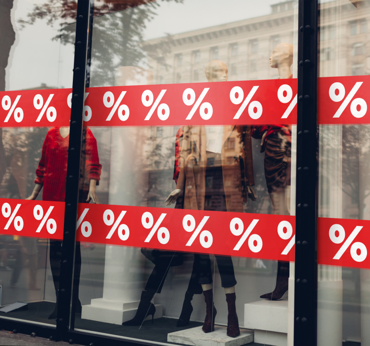 Discount symbol border sales sticker - TenStickers