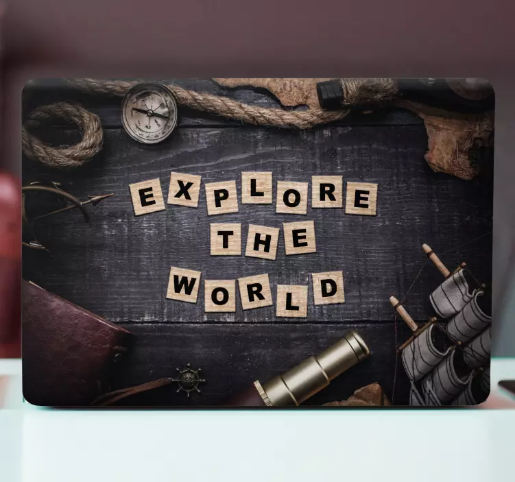 Discover The Globe laptop skin - TenStickers