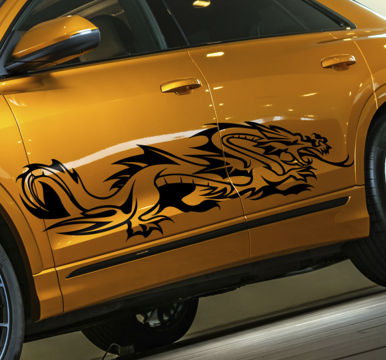 Dragon race Car vinyl Sticker - TenStickers
