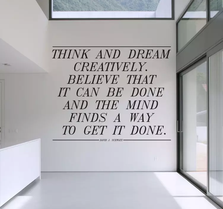 Dream Creatively Motivational Quote Wall Sticker - TenStickers