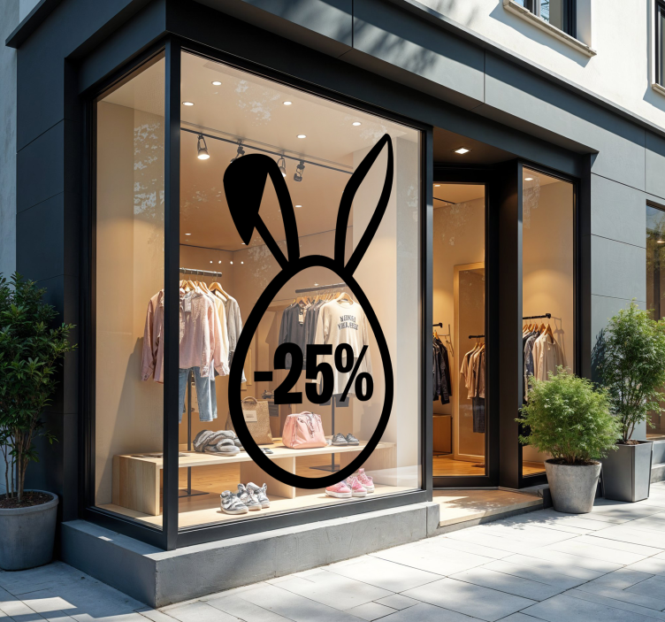 Easter day discount shop window sticker - TenStickers