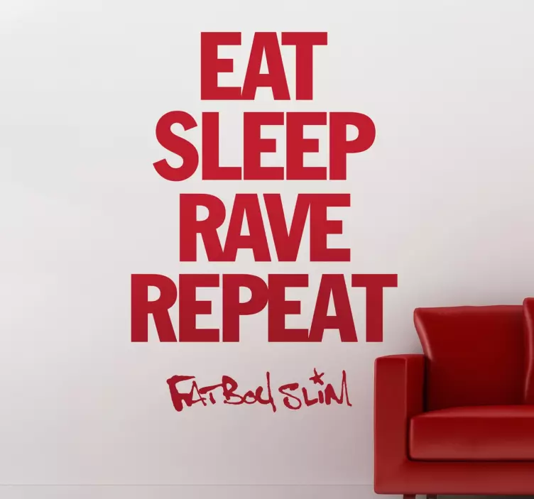 Eat. sleep. rave. repeat. dj sticker - TenStickers