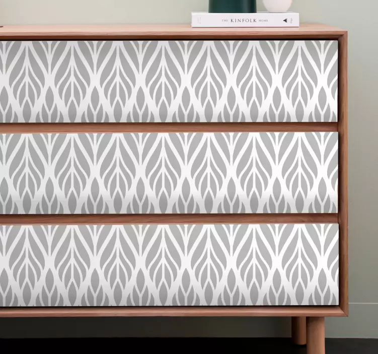 Elegant Leaf Pattern furniture sticker - TenStickers