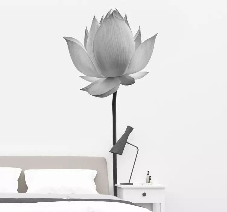 Elegant Lotus Blossom wall sticker - TenStickers