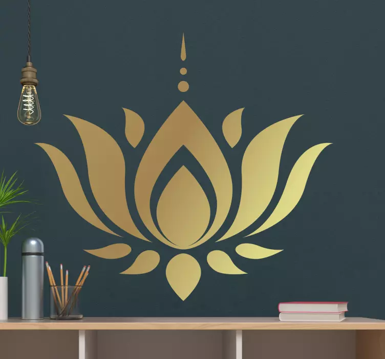 Elegant Lotus Flower decoration wall sticker - TenStickers