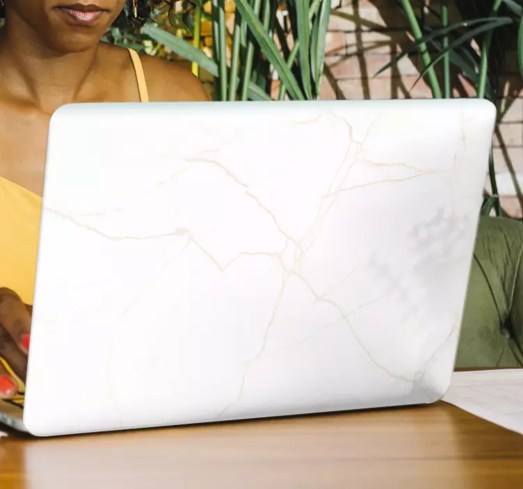 Elegant Marble Finish laptop skin - TenStickers