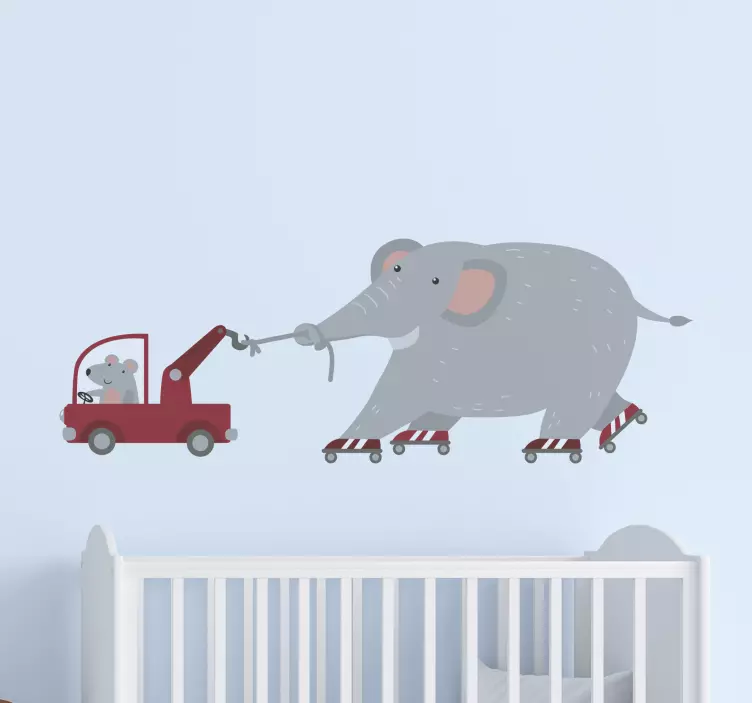 Elephant and Mouse wall stickers for kid - TenStickers