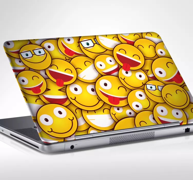 Emojicons laptop vinyl sticker - TenStickers