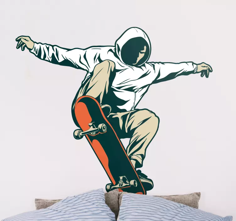 Extreme sports sticker skateboarding trick action - TenStickers
