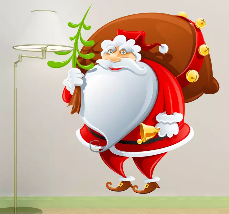 Father Christmas Decorative Sticker - TenStickers