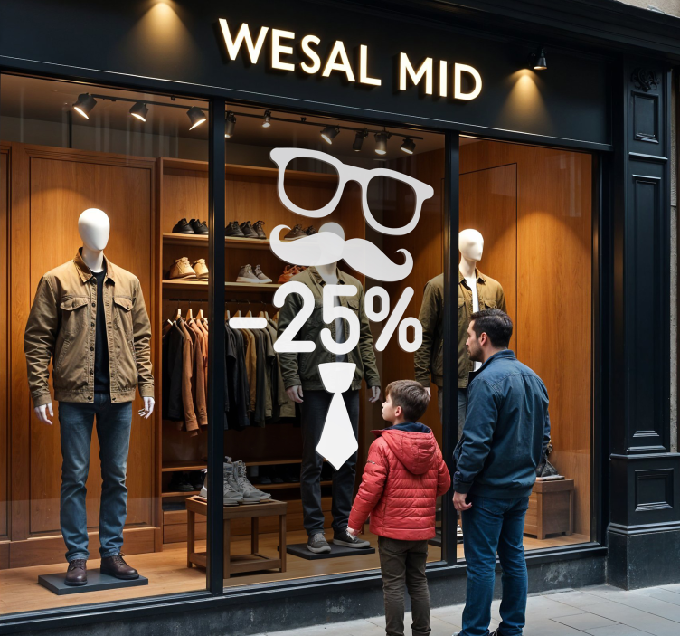 father's day discount shop window sticker - TenStickers