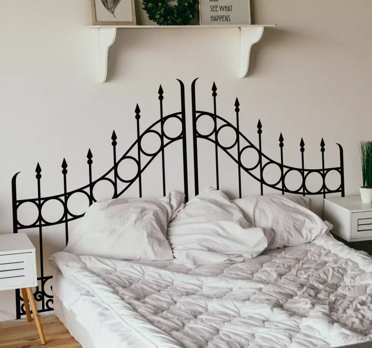 Fenced Gates Headboard Sticker - TenStickers