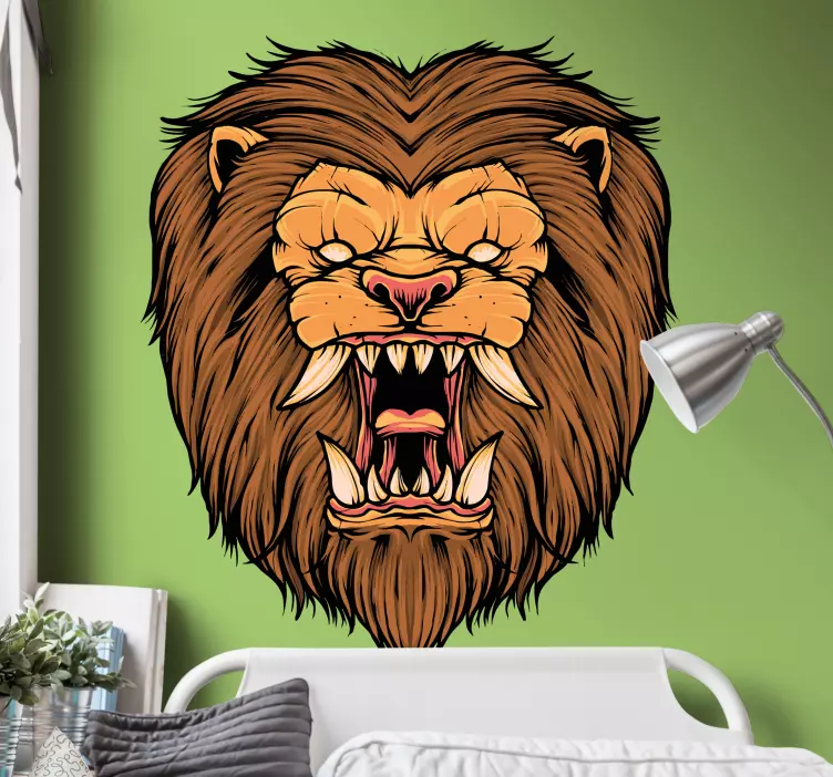 Fierce Lion Face wall sticker - TenStickers