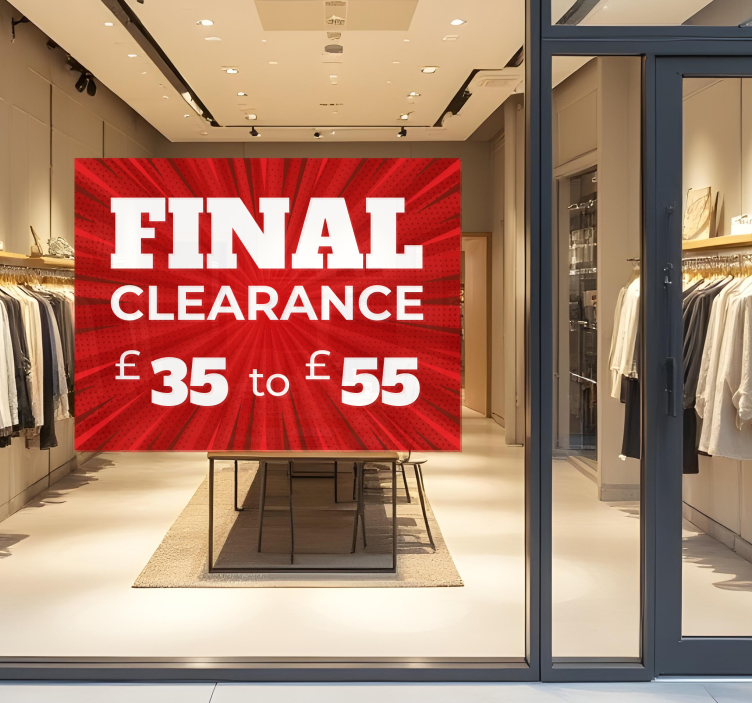 "Final clearance" sales sticker - TenStickers