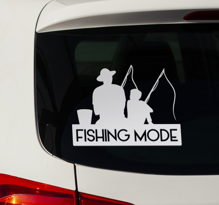 fishing mode wall sticker - TenStickers