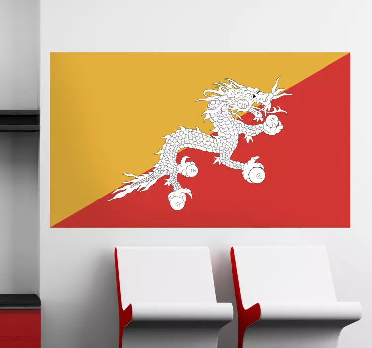 Flag of Bhutan Wall Sticker - TenStickers