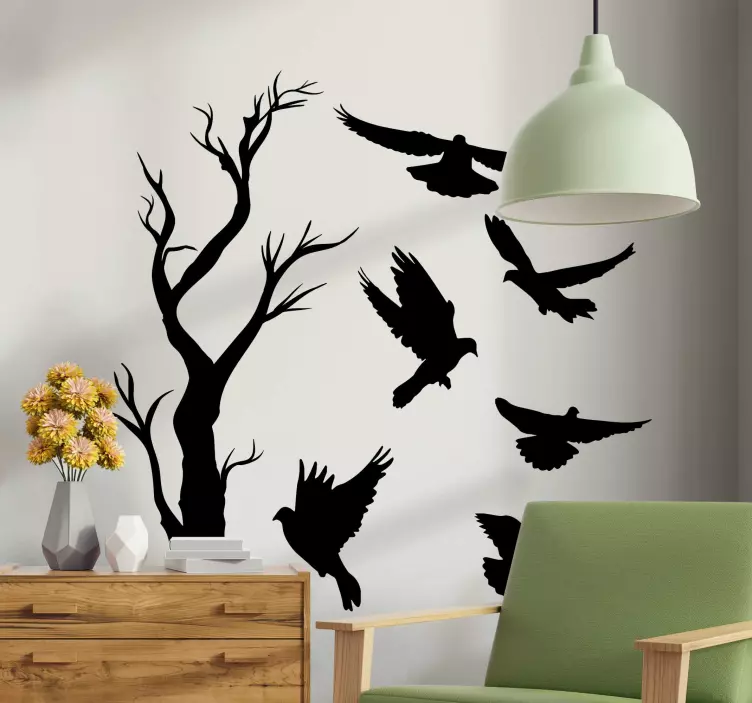 Flight Silhouettes bird wall sticker - TenStickers
