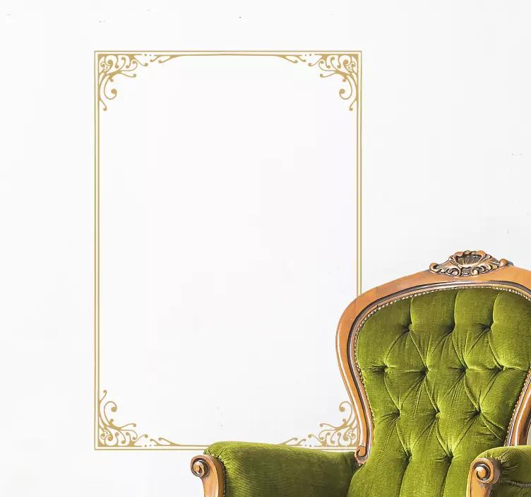 Floral Frame vintage wall decal - TenStickers