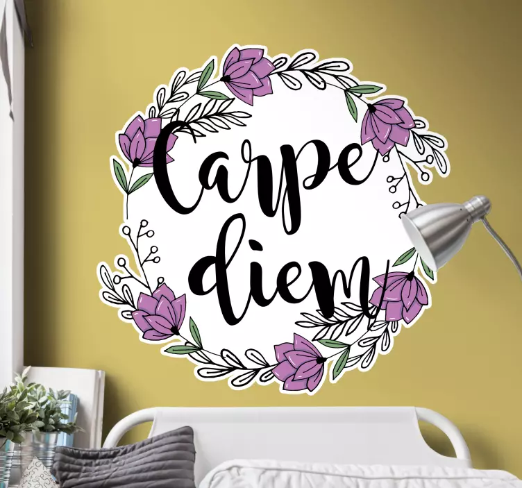 Floral Inspirational Phrase quote sticker - TenStickers