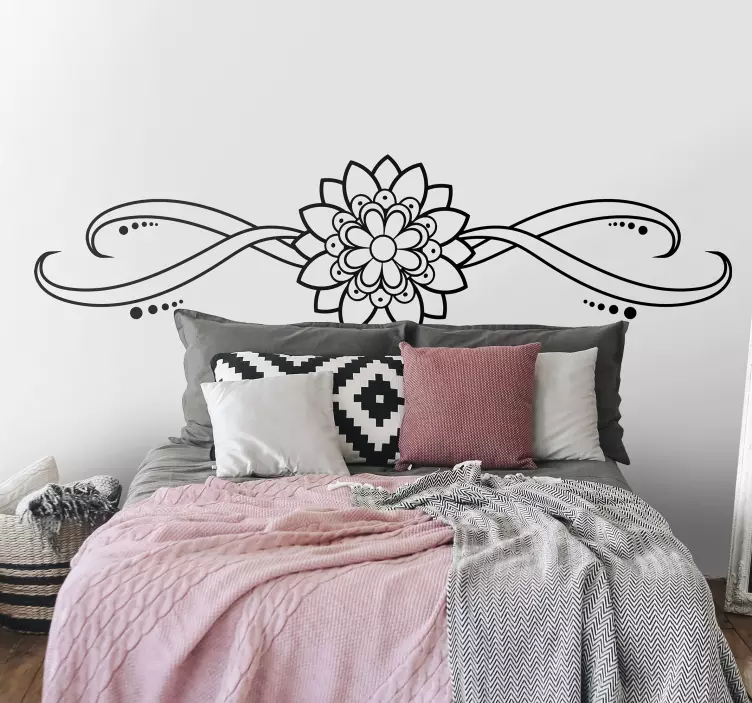 Floral paisley corner  wall sticker - TenStickers