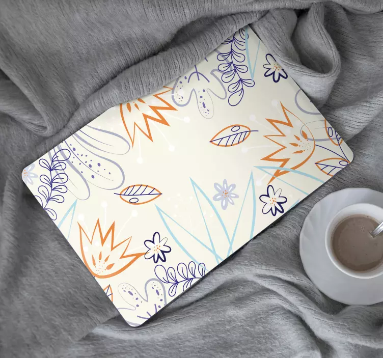 Floral Pattern Delight laptop skin - TenStickers