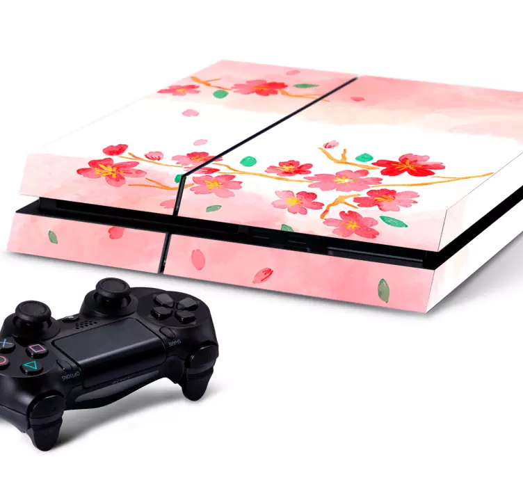Pretty Floral PS4 Skin Sticker - TenStickers