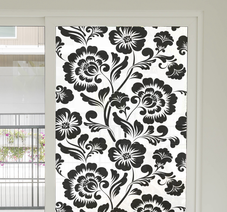 Floral sheet for glass window sticker - TenStickers