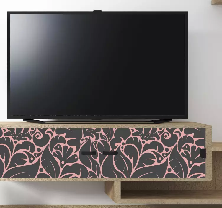 Floral vintage pattern furniture sticker - TenStickers
