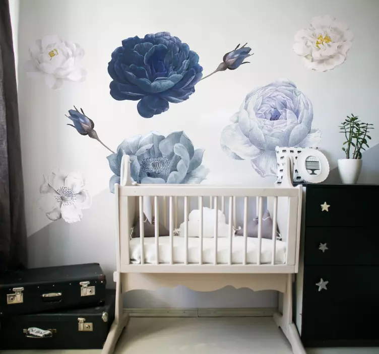 Flower sticker for kids room wall decor - TenStickers