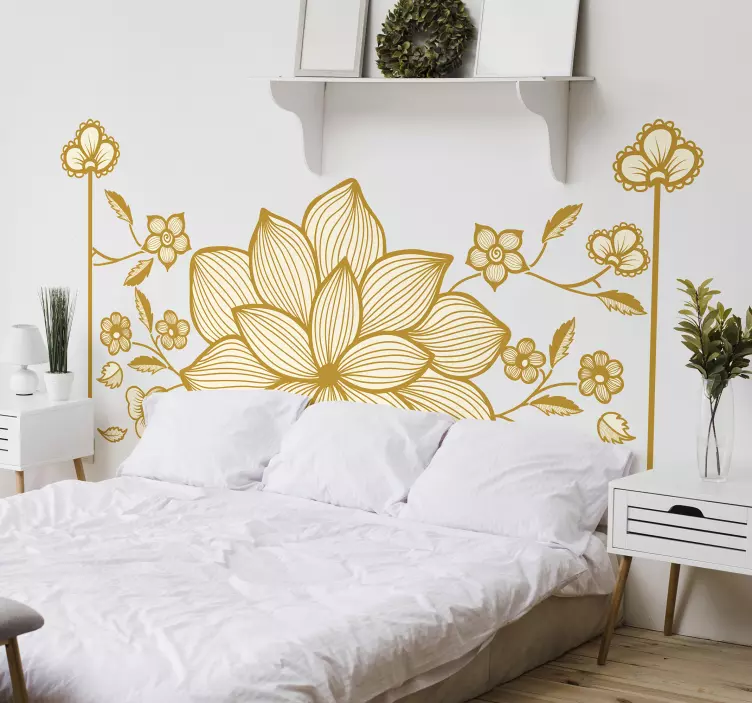 Flower wall sticker floral craft inspiration - TenStickers