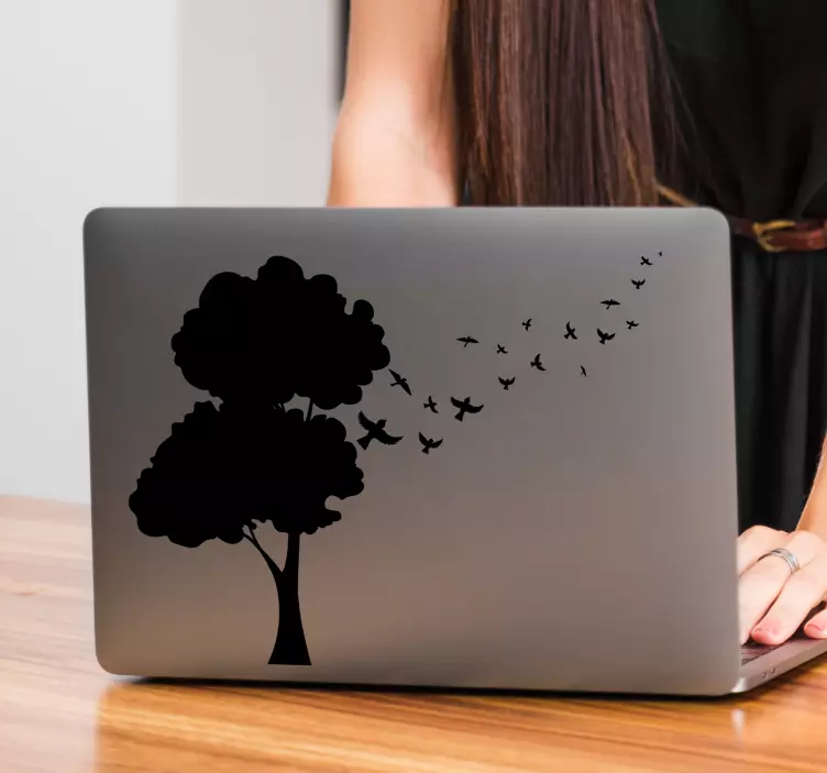 Flying birds  Laptop decal - TenStickers