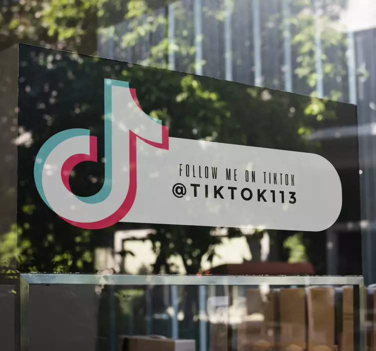Follow me TikTok window sticker - TenStickers