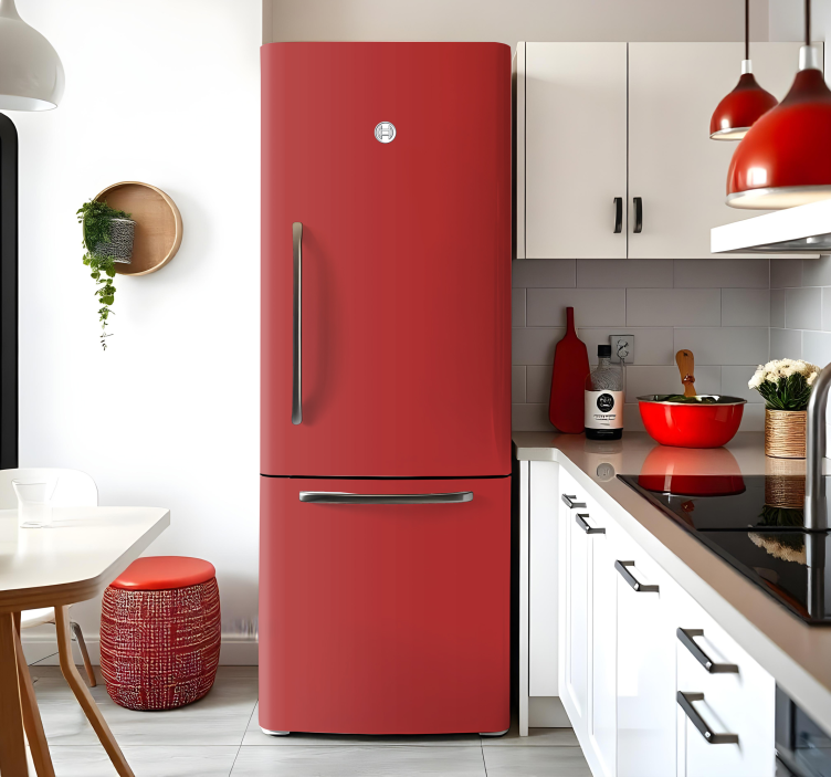 Fridge sticker in vibrant red - TenStickers