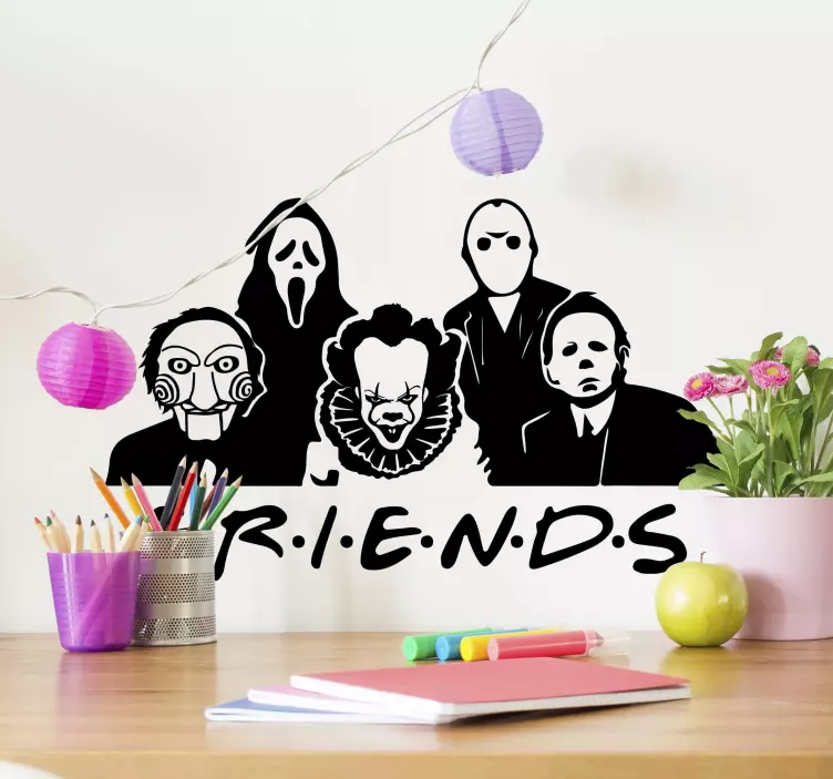 Friends horror characters halloween sticker - TenStickers
