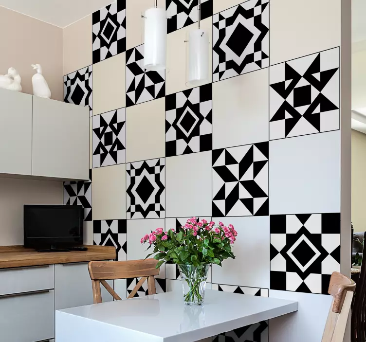 Geometric tile vinyl sticker - TenStickers