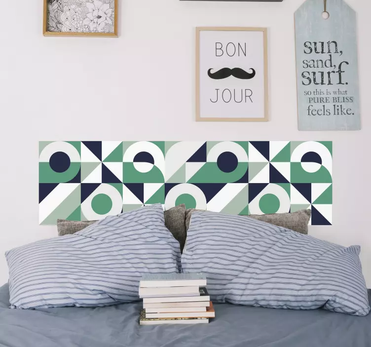 Geometry headboard sticker - TenStickers