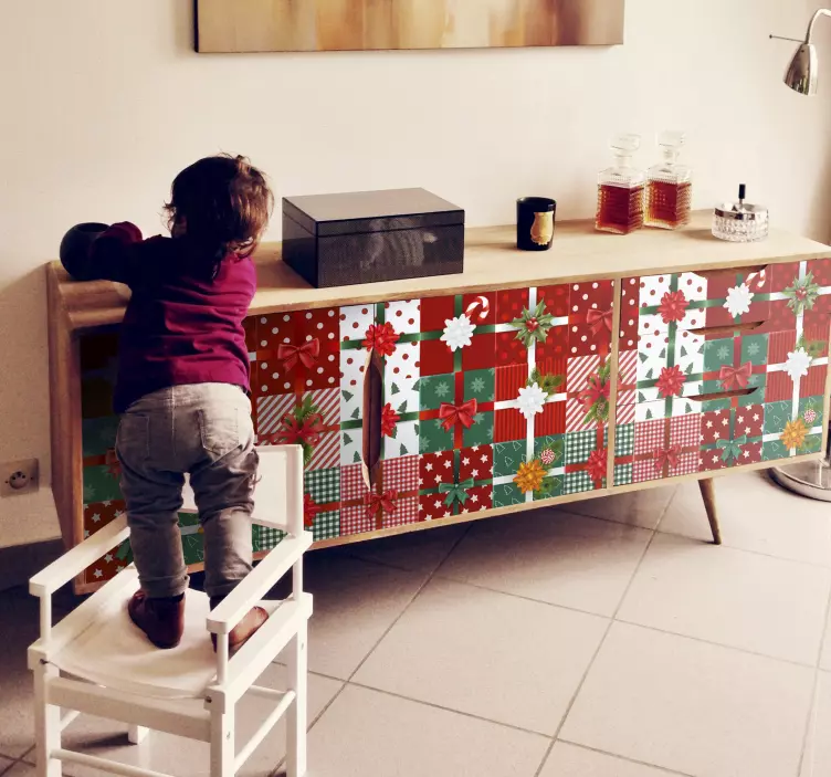 Gift pack christmas sticker - TenStickers